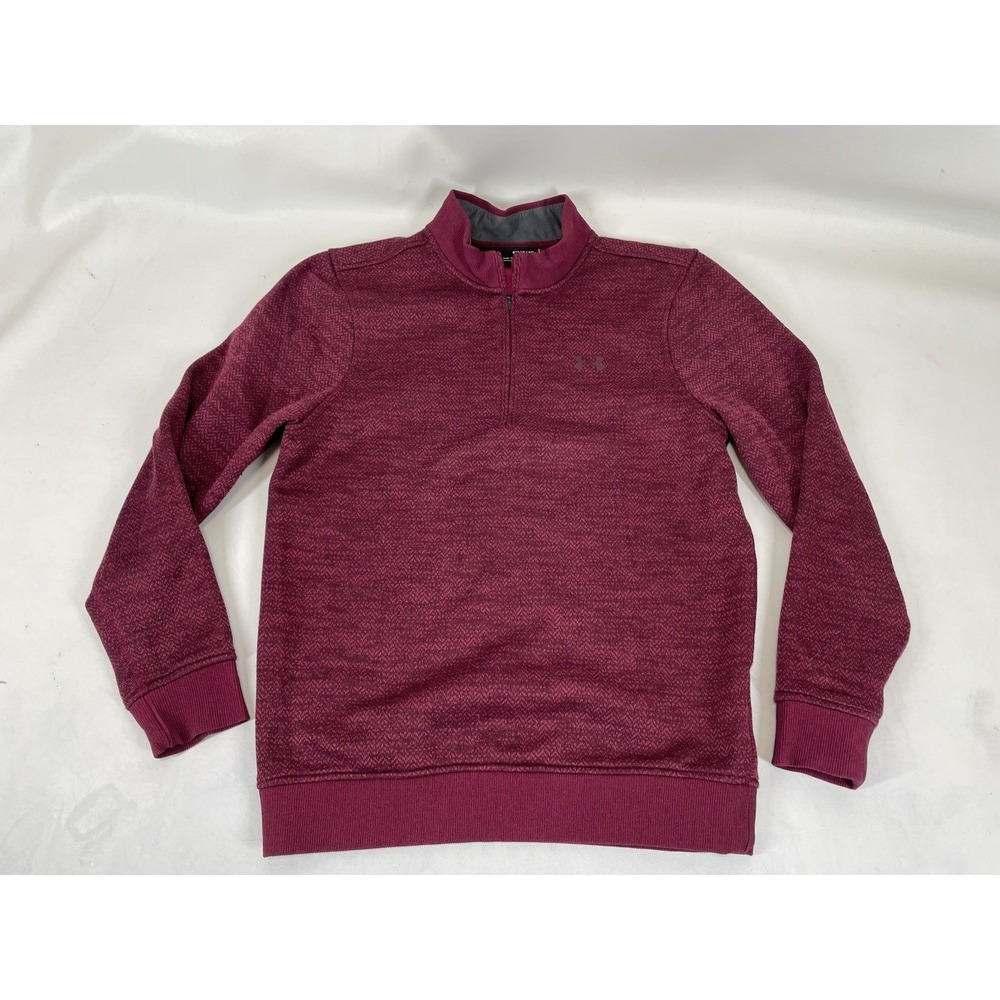 Under Armour Coldgear Loose Fit 1/4 Zip Pullover Mens Size S Red